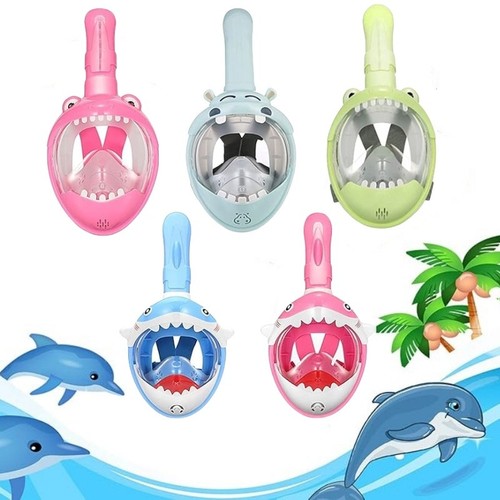 Kids full face snorkel mask - face,
