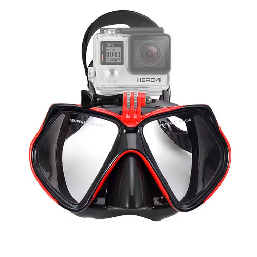 Diving mask with camera - with, mount